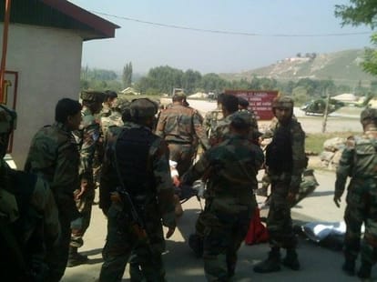 12 jawans injured in an accidental grenade blast at an army camp in pulwama