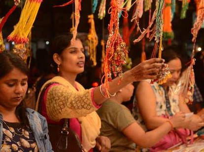 Shopping for Rakshabandhan.