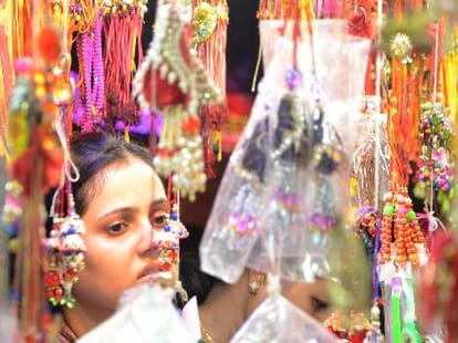 Shopping for Rakshabandhan.