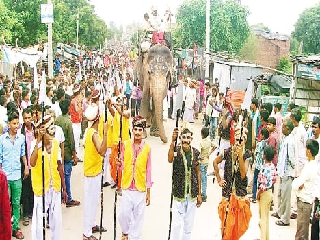 kajli mahotsav- Tableau drew in kalinjer