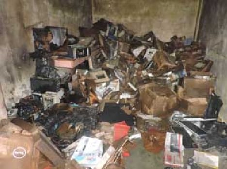 Computer store fire