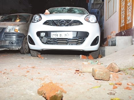 Firing and stones in P-road 