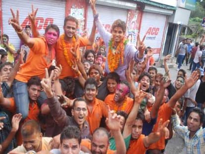 continuously 9th time ABVP won dav student union election.