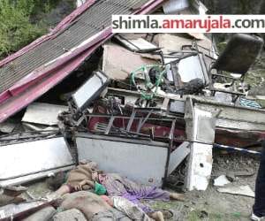 bus accident at kinnaur, 20 died.