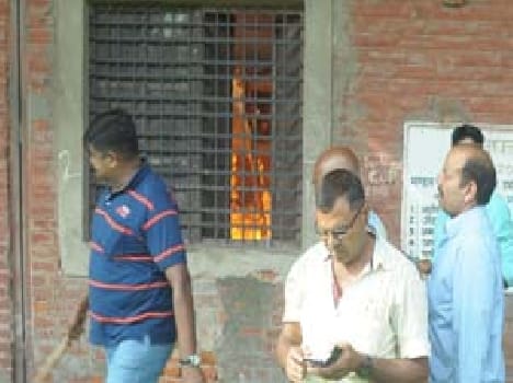 Railways in the warehouse fire , charred papers