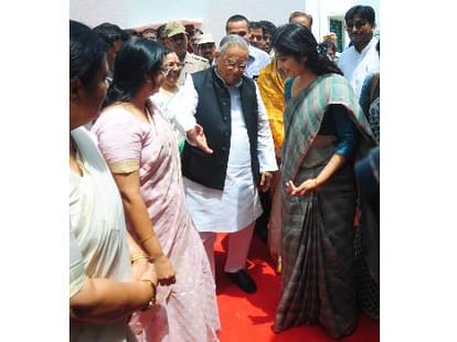 MP Dimple Yadav in health workers programme.