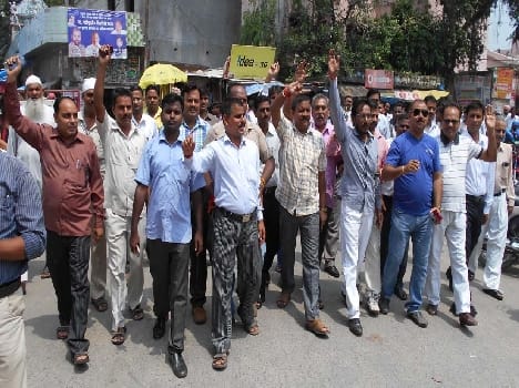 Procession fired The demonstration by lawyers