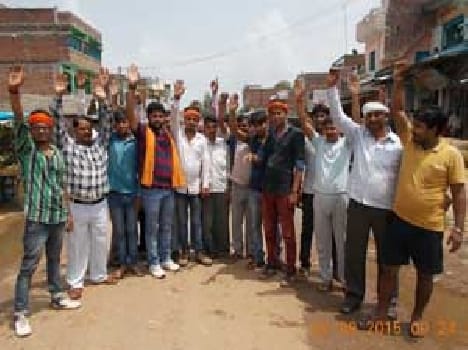 Water flowing protest