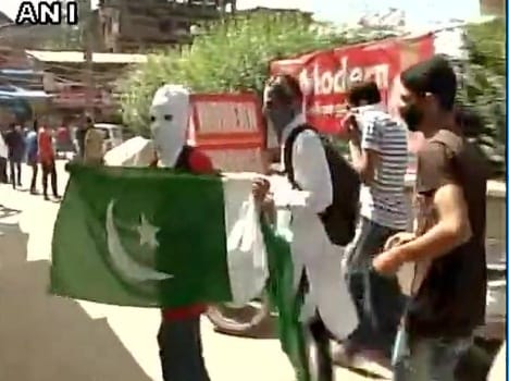 pakistan flag seen waved in Srinagar, J&K
