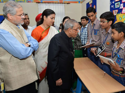 president pranab mukharjee teach students in delhi