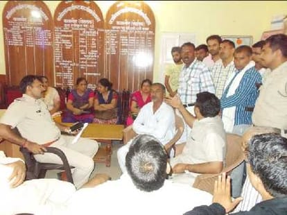 molestation with student by teacher during PM modi class in narnaul