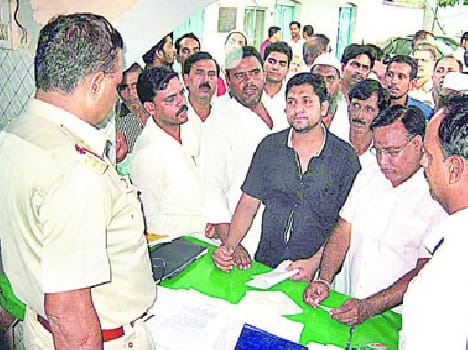 Councillors commotion in the police station