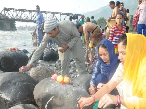 Devotees took bath