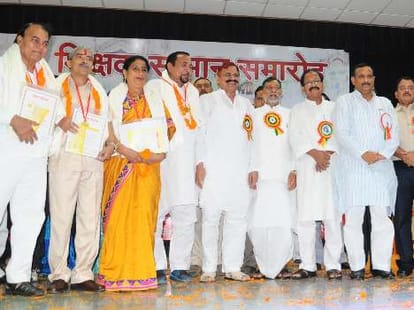 Teachers honoured on teachers day.