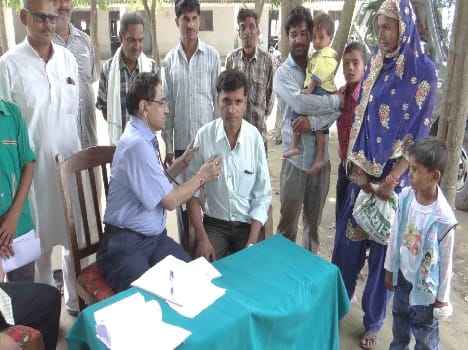 Most disadvantaged people descended into camp installed in the area of health