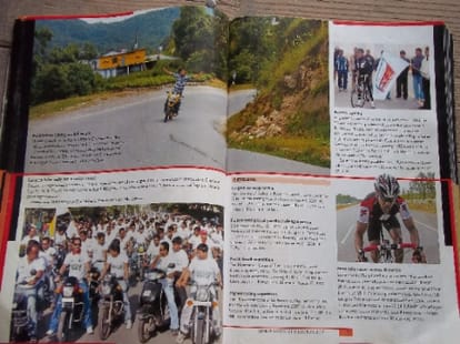 naveen karki took risk on bike riding in hilly roads.