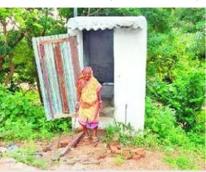 102 year old woman build toilet in her village
