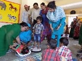 1610 2:10 Anganbadi centers Million children have weight