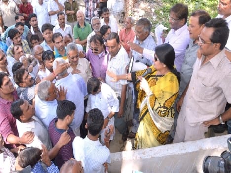 protest against the action on encrochment