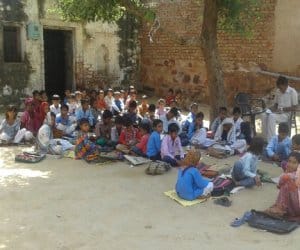 this school in mewat is conducted under tree