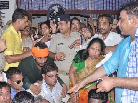 BJP's protest in mathura