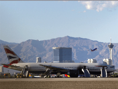 British Airways flight catches fire in Los Vegas