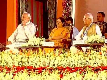 PM Modi targets Congress in Bhopal.