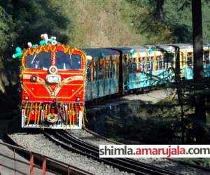 solar lights in shimla kalka toy train.