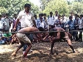 Students show Wrestling maneuvers