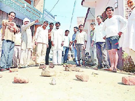 Stones and firing in baghpat