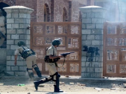 beef ban, violent protests erupt in old city srinagar