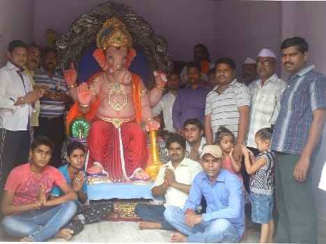 Ganesh statue in the city occurred