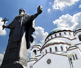Church on the occupied land plot