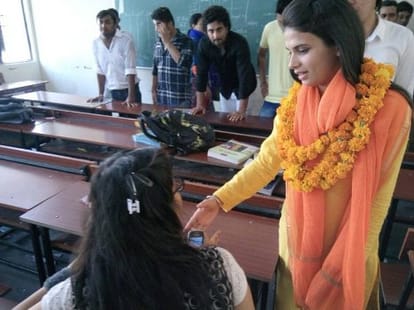 abvp won all seats in dusu election