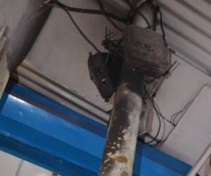 short circuit in electric meter.