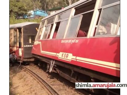 shimla kalka toy train derailed, 2 died.