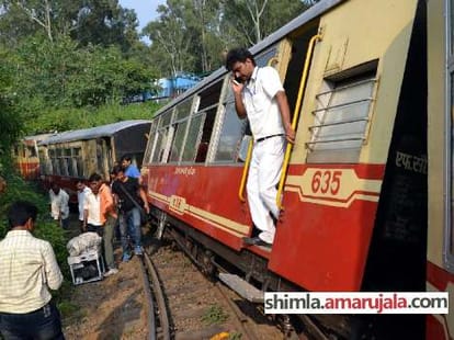 shimla kalka toy train derailed side story.