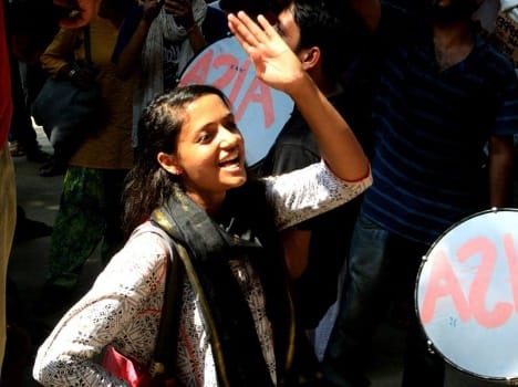 shehla rashid Shora became the vice-president of jnusu