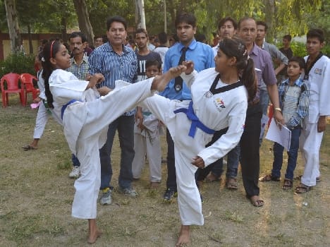 Gandhi was a Divisional Stadium Taekwondo Competition