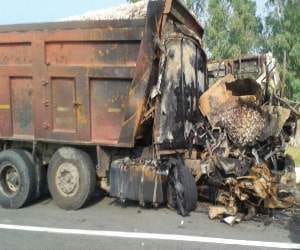 truck sumo accident in gauchar.