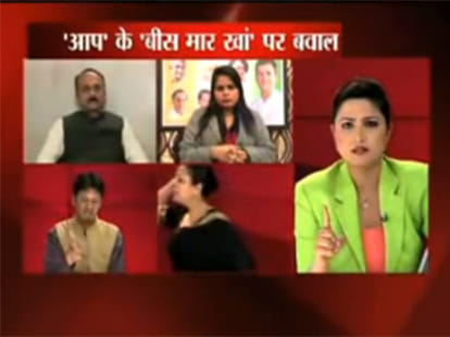 slap in live program of channel