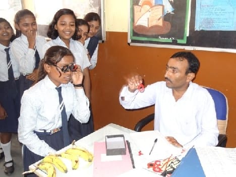 NVS was in school health check-camp