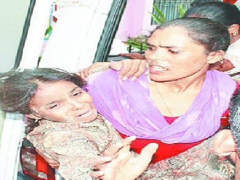 The death of the young woman buried in the rock,