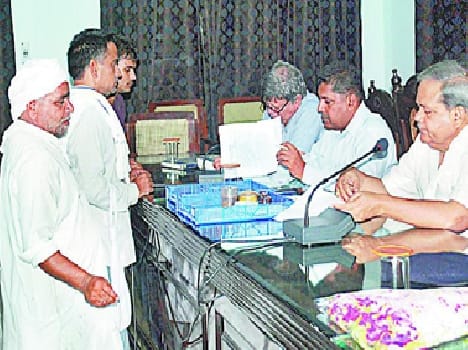 No hearing, returned dispirited