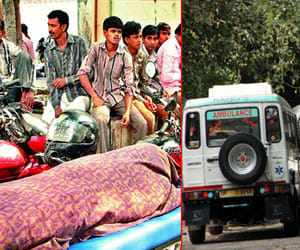 Shameful: wandered family put deadbody on stretchers for ambulances 