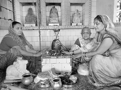 The wedding of Shiva and Parvati, worshiped and sought firm