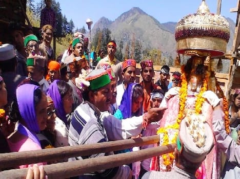 Devotees worshiped at temple