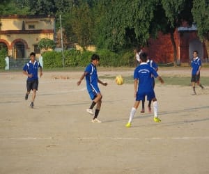 Defeat kindled football player, Ground commotion.