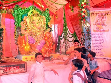 Ganesh Festival, happening somewhere far Bhandara night vigil
