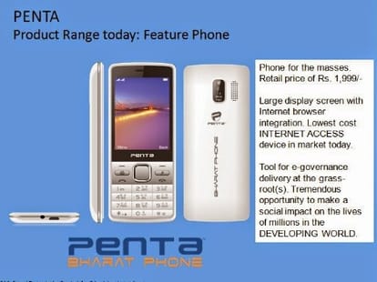 Department of posts (DOP) has started sale of Penta Mobile Phones through Post Offices all over India at rs 1999.